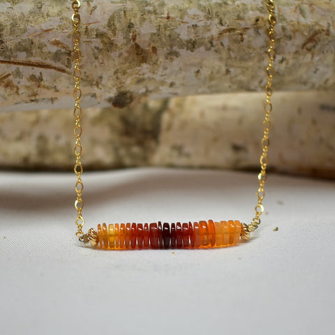 Fire Opal (Gold) Necklace